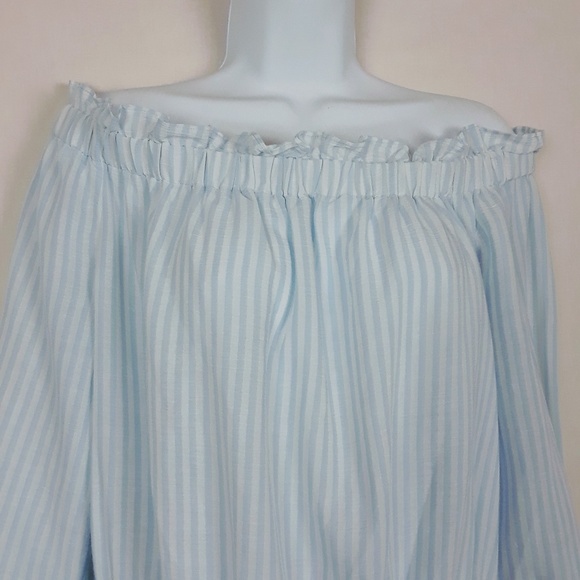 MICHAEL Michael Kors Tops - Michael Kors off shoulder top stripe NWT size L